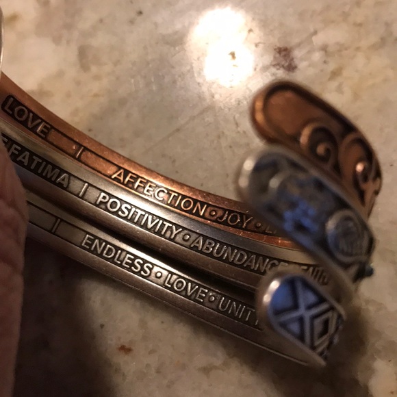 Alex & Ani Cuff Bracelets set of 3 Boxed - Picture 3 of 5